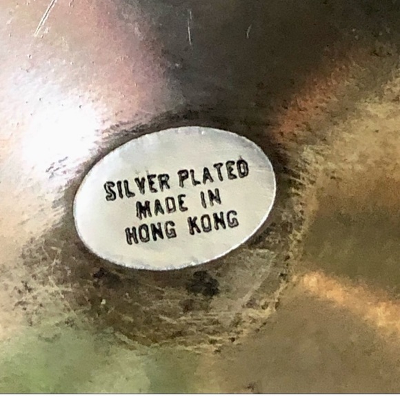 Vintage 4) Silver Plated Hong Kong Stemware Wine Goblets - Picture 4 of 8